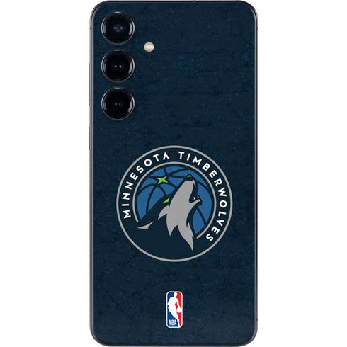 NBA Minnesota Timberwolves Distressed Galaxy S25 Plus Skin