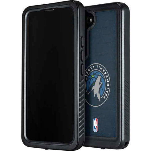NBA Minnesota Timberwolves Distressed Galaxy S24 Plus Waterproof Case