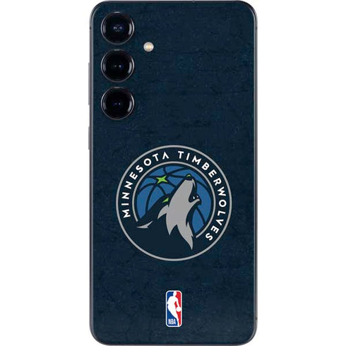 NBA Minnesota Timberwolves Distressed Galaxy S25 Skin