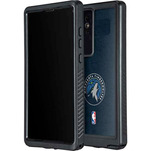 NBA Minnesota Timberwolves Distressed Galaxy S24 Ultra Waterproof Case