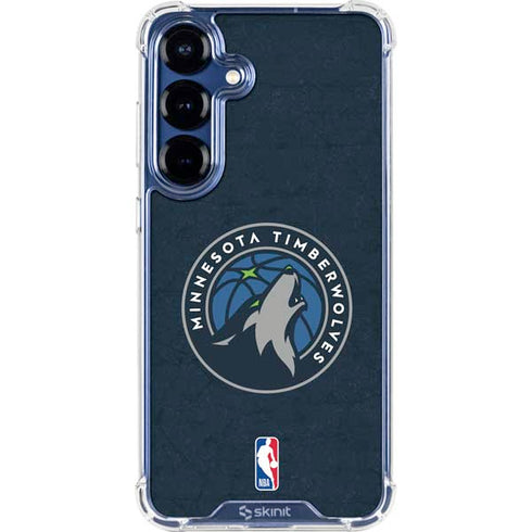 NBA Minnesota Timberwolves Distressed Galaxy S25 Plus Clear Case