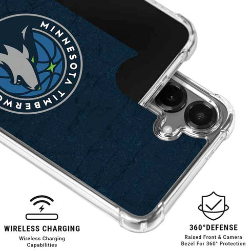 NBA Minnesota Timberwolves Distressed Galaxy S26 Clear Case