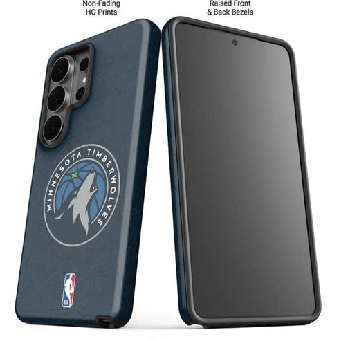NBA Minnesota Timberwolves Distressed Galaxy S26 Ultra Impact Case