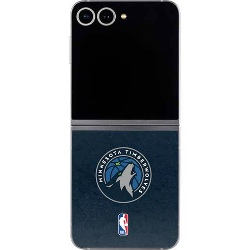 NBA Minnesota Timberwolves Distressed Galaxy Z Flip6 Skin