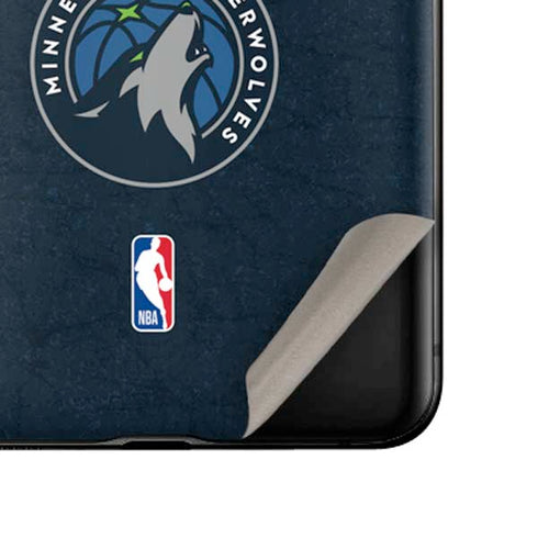 NBA Minnesota Timberwolves Distressed Galaxy Z Flip Skin
