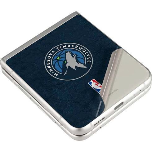 NBA Minnesota Timberwolves Distressed Galaxy Z Flip3 5G Skin