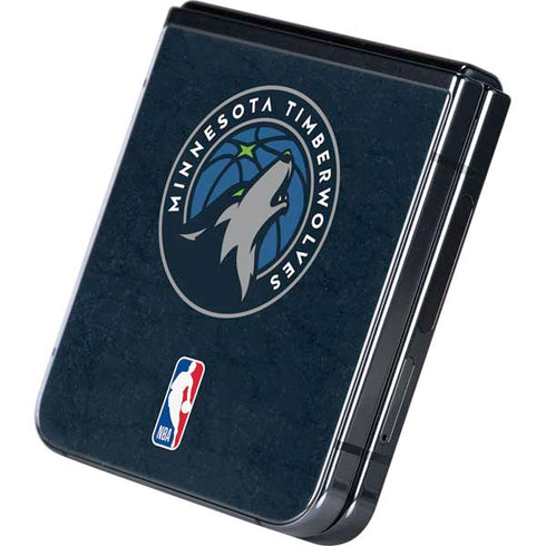 NBA Minnesota Timberwolves Distressed Galaxy Z Flip5 5G Skin