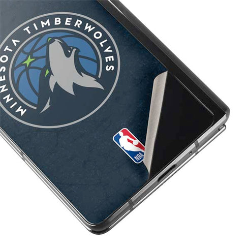NBA Minnesota Timberwolves Distressed Galaxy Z Fold2 5G Skin