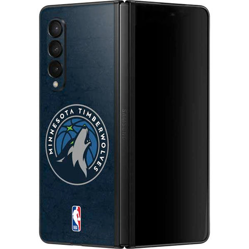 NBA Minnesota Timberwolves Distressed Galaxy Z Fold3 5G Skin
