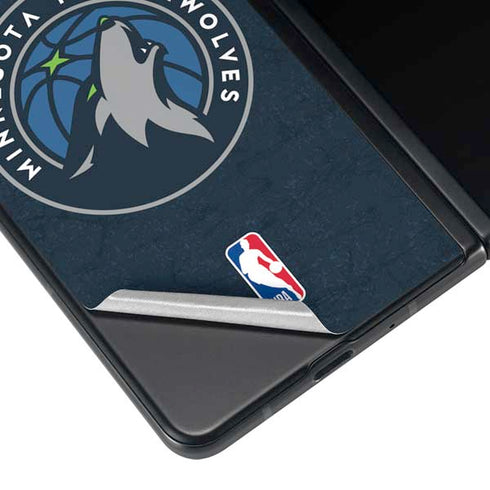 NBA Minnesota Timberwolves Distressed Galaxy Z Fold3 5G Skin