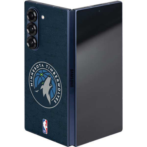 NBA Minnesota Timberwolves Distressed Galaxy Z Fold6 Skin