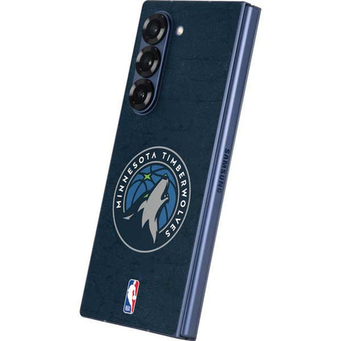 NBA Minnesota Timberwolves Distressed Galaxy Z Fold6 Skin