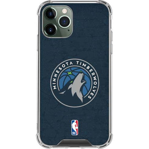 NBA Minnesota Timberwolves Distressed iPhone 11 Pro Max Clear Case