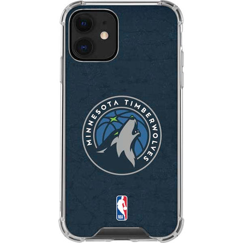 NBA Minnesota Timberwolves Distressed iPhone 12 Clear Case