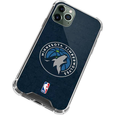 NBA Minnesota Timberwolves Distressed iPhone 12 Pro Max Clear Case