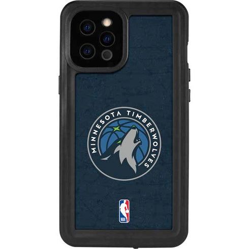NBA Minnesota Timberwolves Distressed iPhone 12 Pro Max Waterproof Case