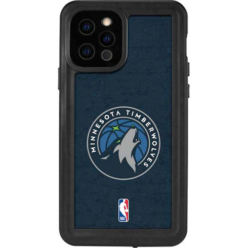 NBA Minnesota Timberwolves Distressed iPhone 12 Pro Waterproof Case