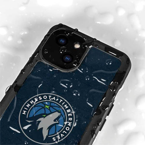 NBA Minnesota Timberwolves Distressed iPhone 13 Mini Waterproof Case