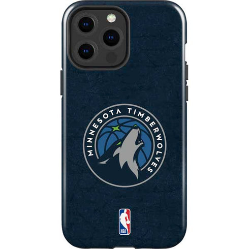 NBA Minnesota Timberwolves Distressed iPhone 13 Pro Max Impact Case
