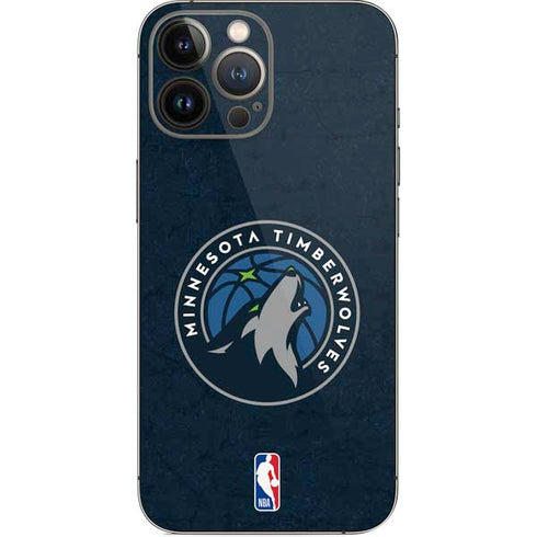 NBA Minnesota Timberwolves Distressed iPhone 13 Pro Max Skin