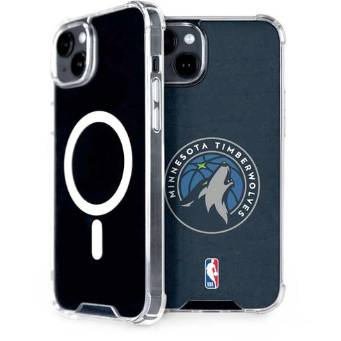 NBA Minnesota Timberwolves Distressed iPhone 14 Plus MagSafe Case