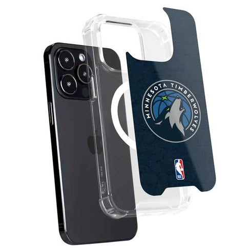 NBA Minnesota Timberwolves Distressed iPhone 14 Pro Max MagSafe Case