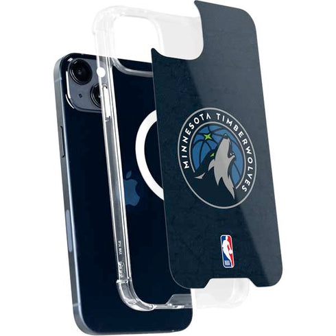 NBA Minnesota Timberwolves Distressed iPhone 15 Plus MagSafe Case