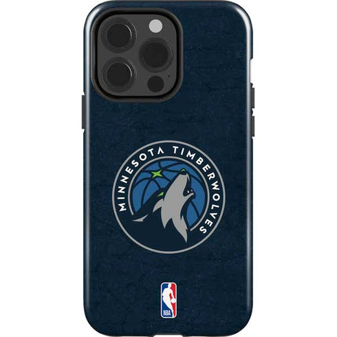 NBA Minnesota Timberwolves Distressed iPhone 15 Pro Impact Case