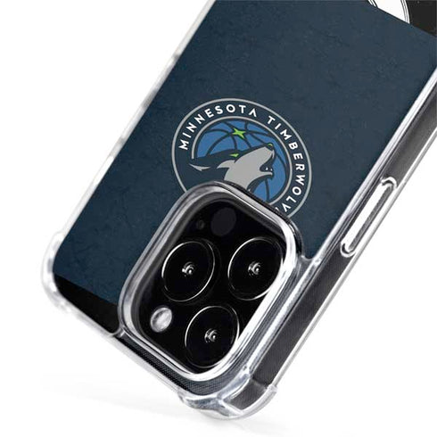 NBA Minnesota Timberwolves Distressed iPhone 15 Pro MagSafe Case