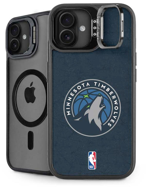 NBA Minnesota Timberwolves Distressed iPhone 16 Kickstand Case
