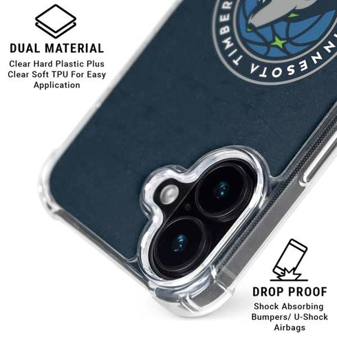 NBA Minnesota Timberwolves Distressed iPhone 16 MagSafe Case