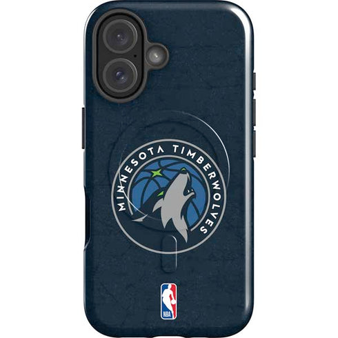 NBA Minnesota Timberwolves Distressed iPhone 16 Magsafe Impact Case