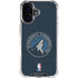 NBA Minnesota Timberwolves Distressed iPhone 16 Plus Clear Case
