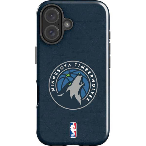 NBA Minnesota Timberwolves Distressed iPhone 16 Plus Impact Case
