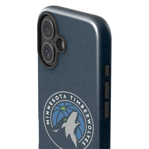 NBA Minnesota Timberwolves Distressed iPhone 16 Plus Impact Case