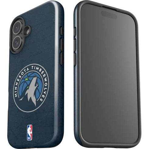 NBA Minnesota Timberwolves Distressed iPhone 16 Plus Impact Case