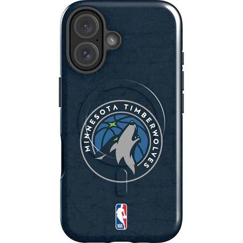 NBA Minnesota Timberwolves Distressed iPhone 16 Plus Magsafe Impact Case