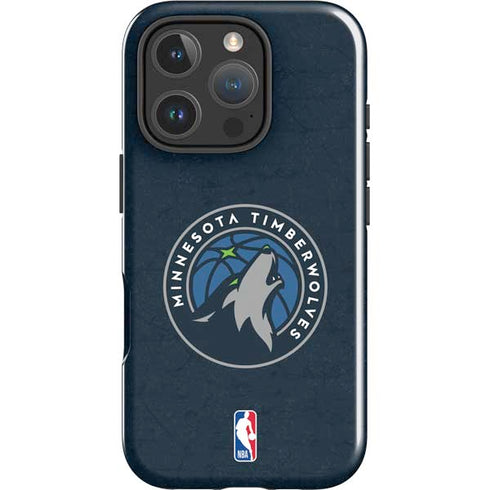 NBA Minnesota Timberwolves Distressed iPhone 16 Pro Impact Case