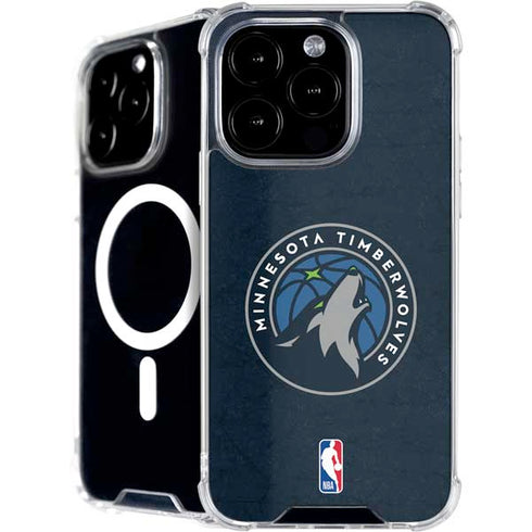 NBA Minnesota Timberwolves Distressed iPhone 16 Pro MagSafe Case