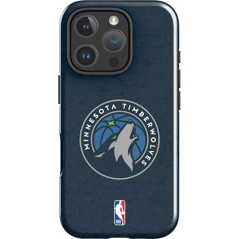 NBA Minnesota Timberwolves Distressed iPhone 16 Pro Max Impact Case