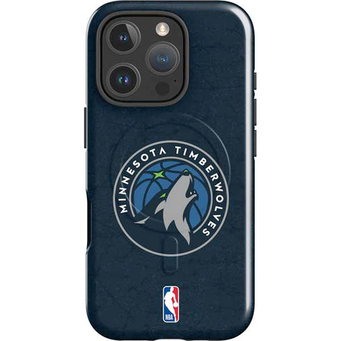 NBA Minnesota Timberwolves Distressed iPhone 16 Pro Max Magsafe Impact Case