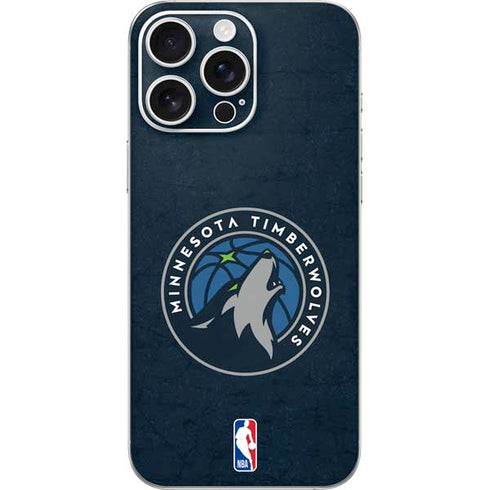 NBA Minnesota Timberwolves Distressed iPhone 16 Pro Max Skin