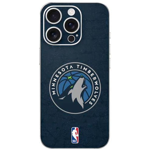 NBA Minnesota Timberwolves Distressed iPhone 16 Pro Skin