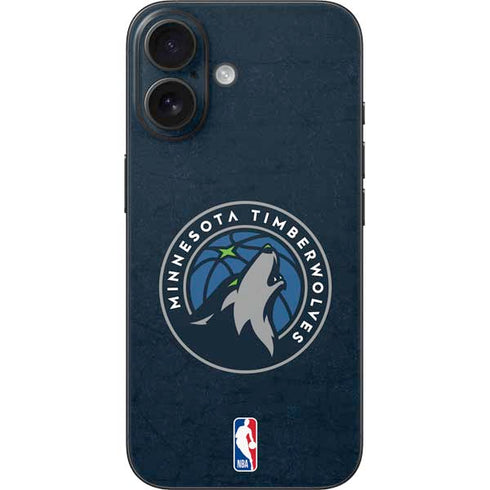 NBA Minnesota Timberwolves Distressed iPhone 16 Skin
