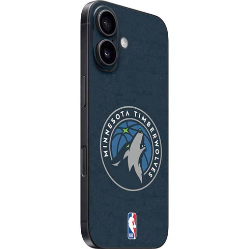 NBA Minnesota Timberwolves Distressed iPhone 16 Skin