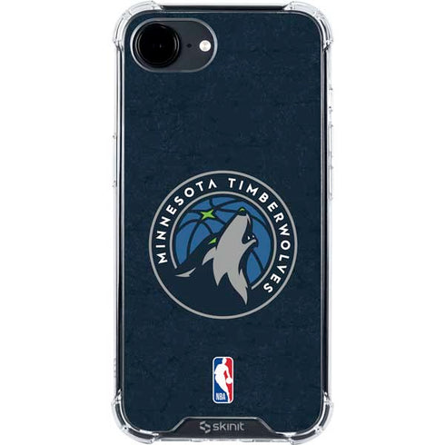 NBA Minnesota Timberwolves Distressed iPhone 16e Clear Case