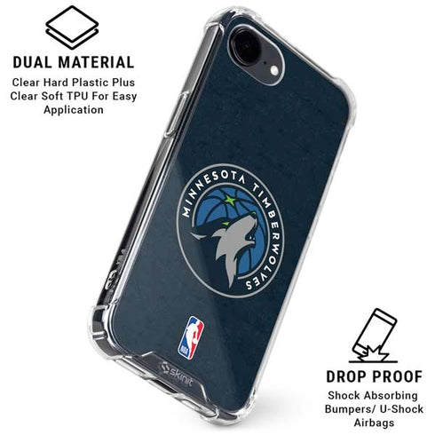NBA Minnesota Timberwolves Distressed iPhone 16e Clear Case