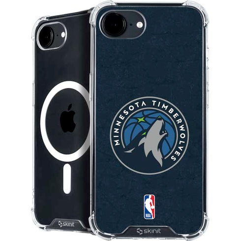 NBA Minnesota Timberwolves Distressed iPhone 16e MagSafe Case