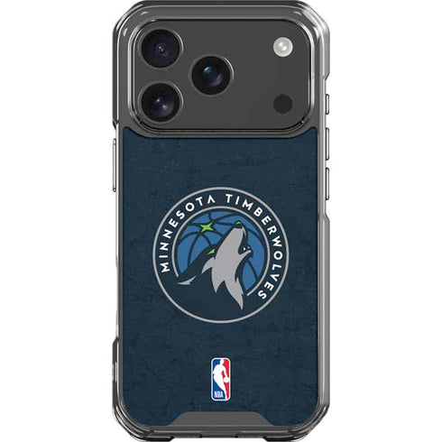 NBA Minnesota Timberwolves Distressed iPhone 18 Pro Clear Case