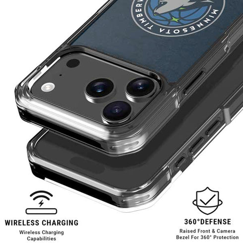 NBA Minnesota Timberwolves Distressed iPhone 18 Pro Clear Case